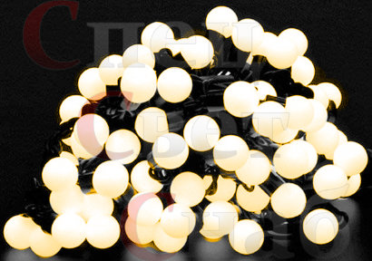 Гирлянда на деревья "Шарики"  Теплое белое свечение 10 м