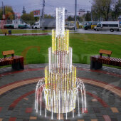 Уличный фонтан "Световой Каскад" 5м тепло-белый
