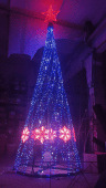 Большая Уличная Ёлка 5 м "Кремлевская" светодиодная Триколор с макушкой Звезда