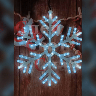 Уличная светодиодная фигура Снежинка Белая